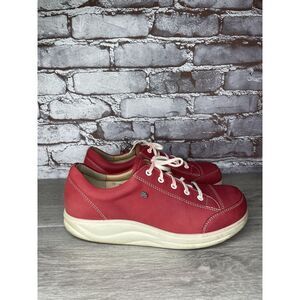 Finn Comfort Ikebukuro Red Nubuck Leather Comfort Sneakers Shoes Women 6.5UK/9US